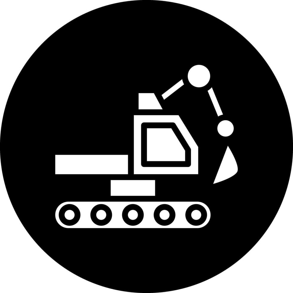 design de ícone de vetor de escavadeira