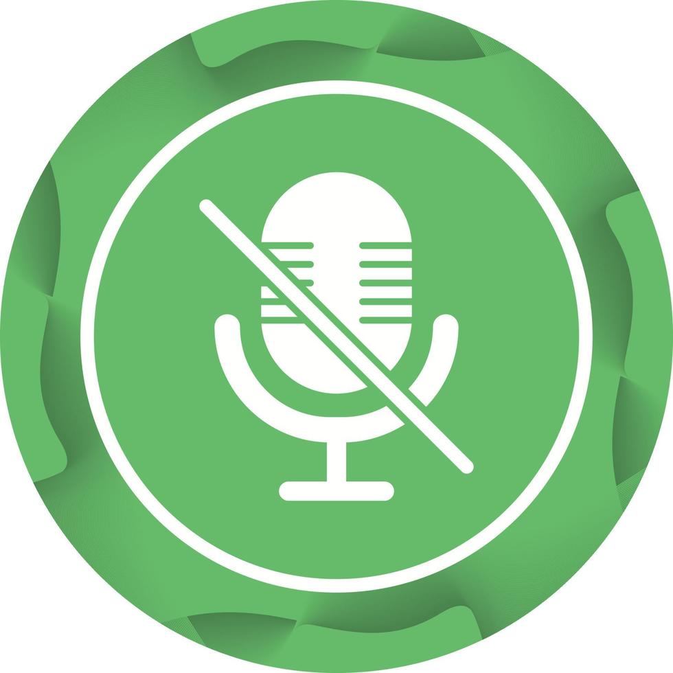 ícone de vetor de microfone mudo
