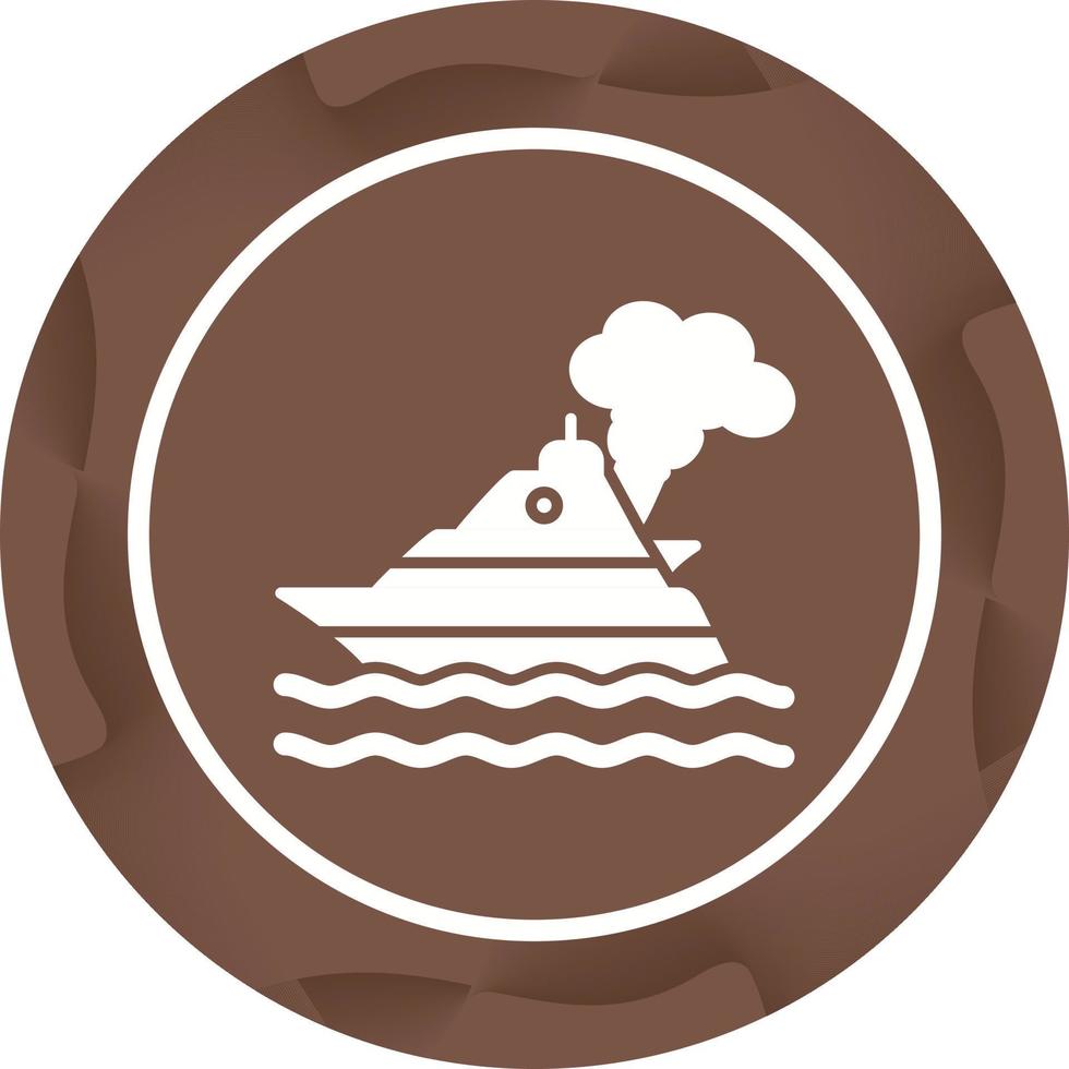 ícone de vetor de poluição do navio