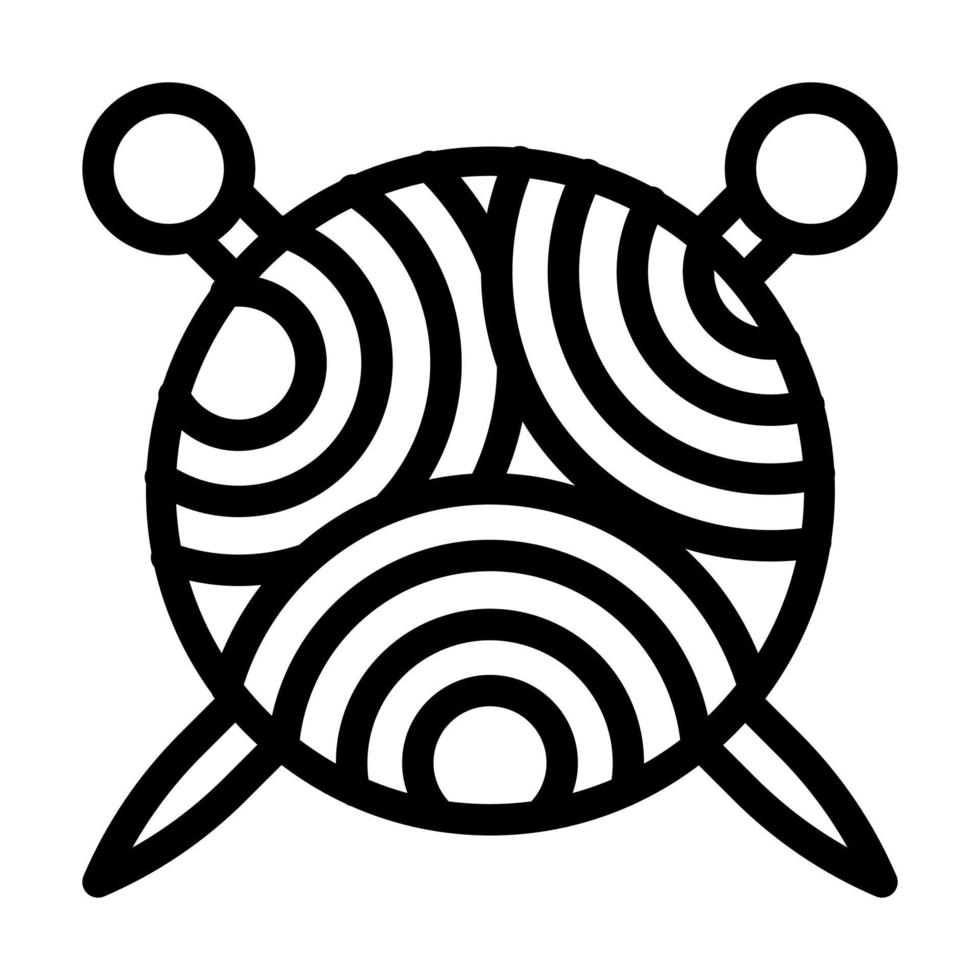 design de ícone de tricô vetor