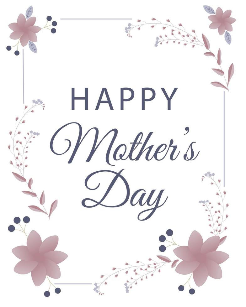 banner feliz dia das mães com flores. perfeito para cartões comemorativos, sites, banners ou tags. ilustração vetorial. vetor