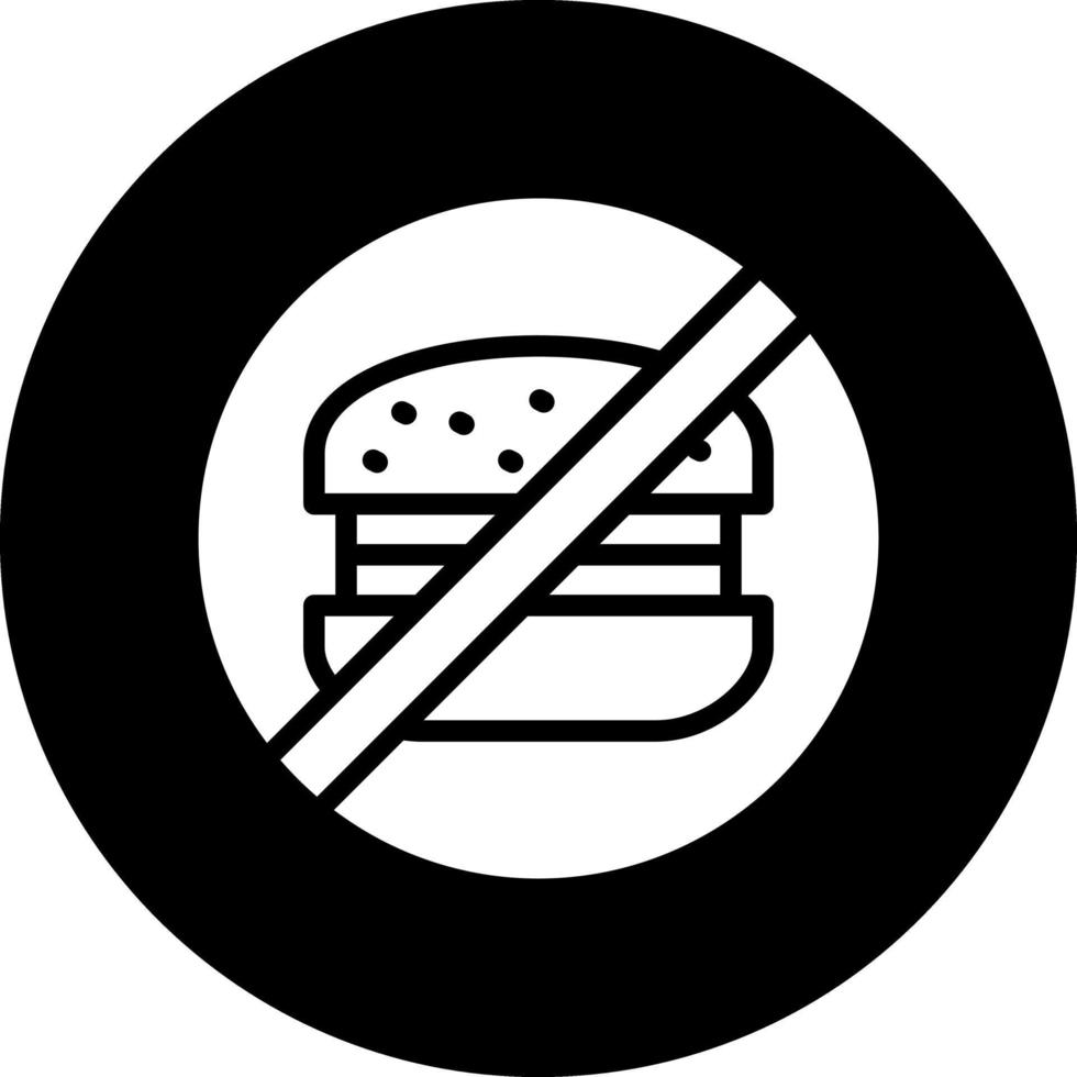 nenhum design de ícone de vetor de fast food
