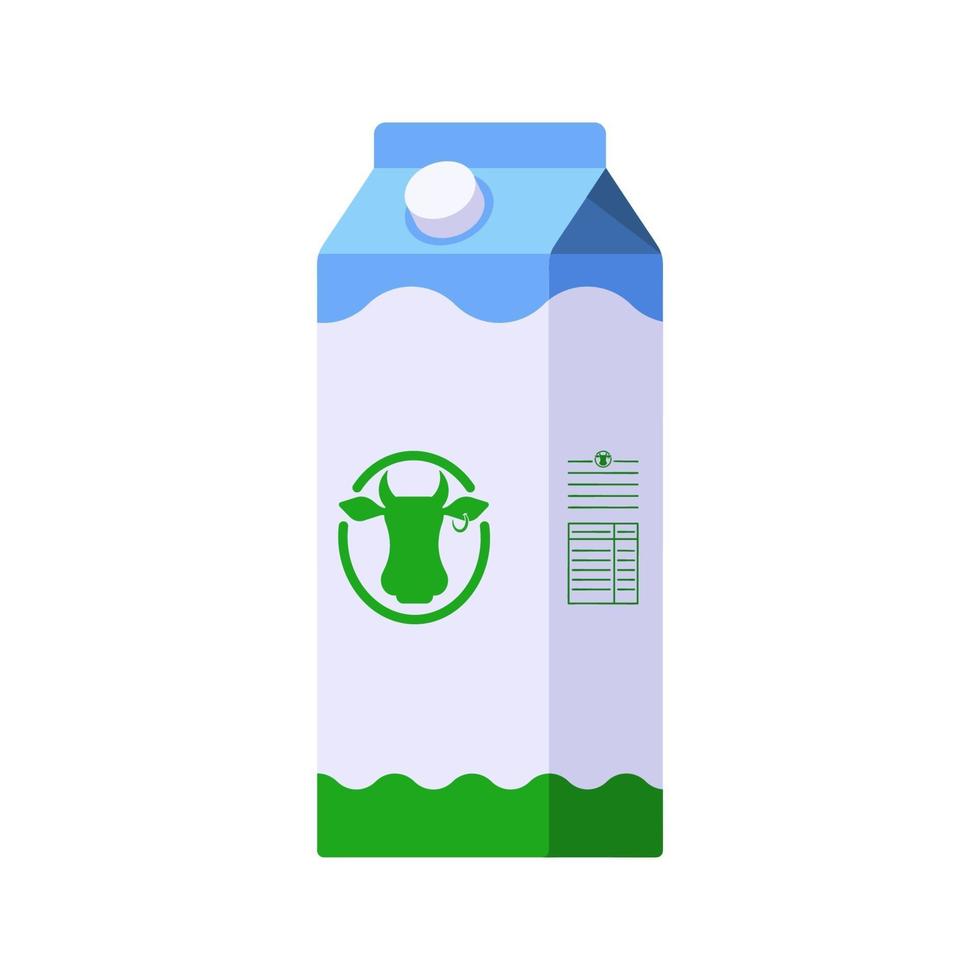 ícone de estilo simples de leite em grande embalagem cartonada isolada no fundo branco vetor