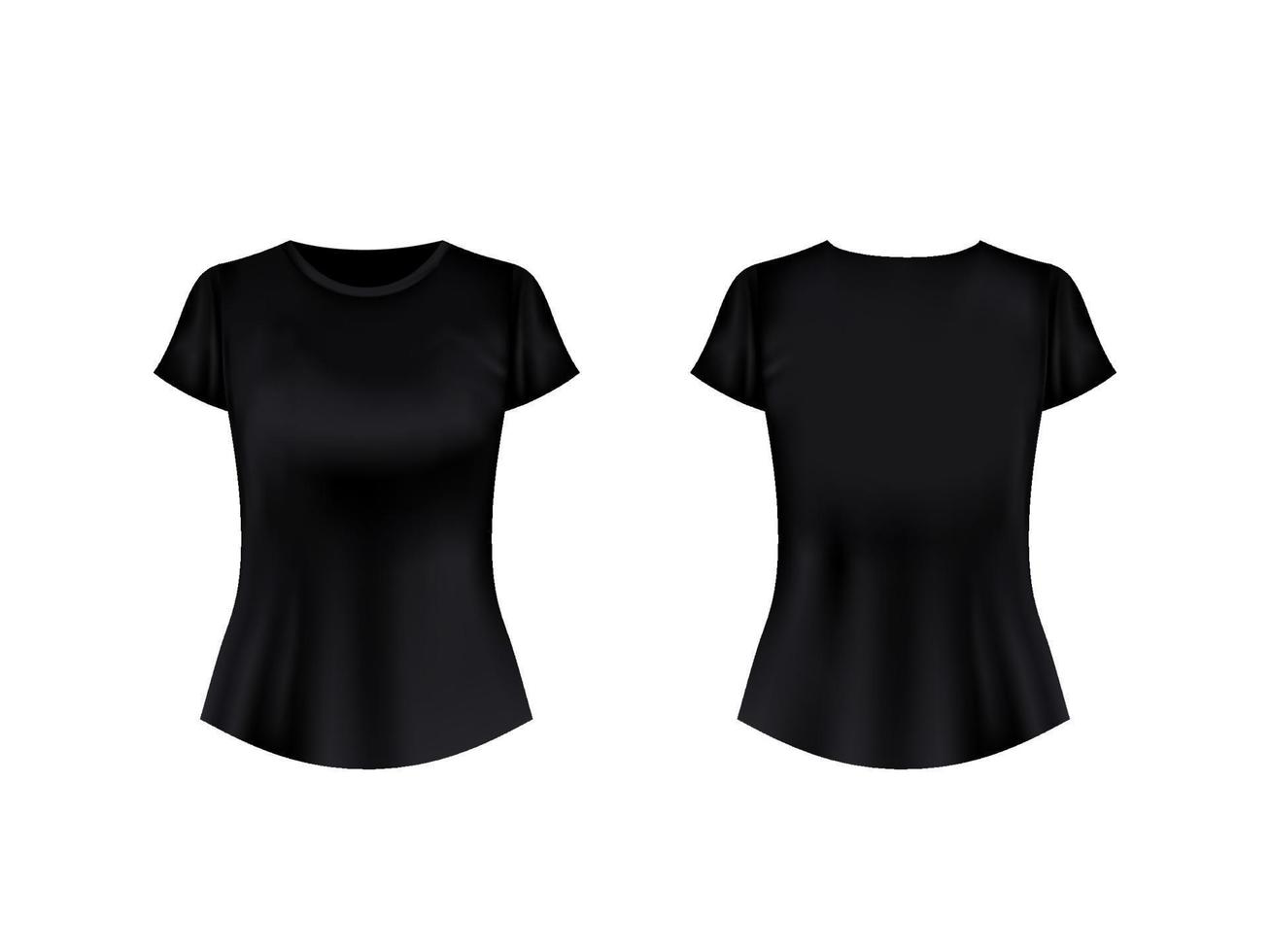 realista brincar do Preto camiseta para mulher vetor