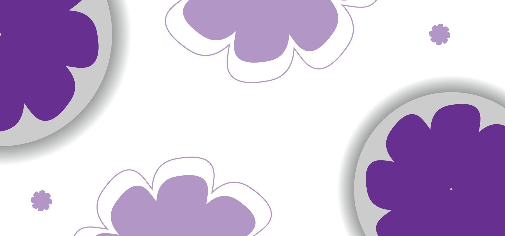 padrão ou plano de fundo sem costura floral roxo vetor