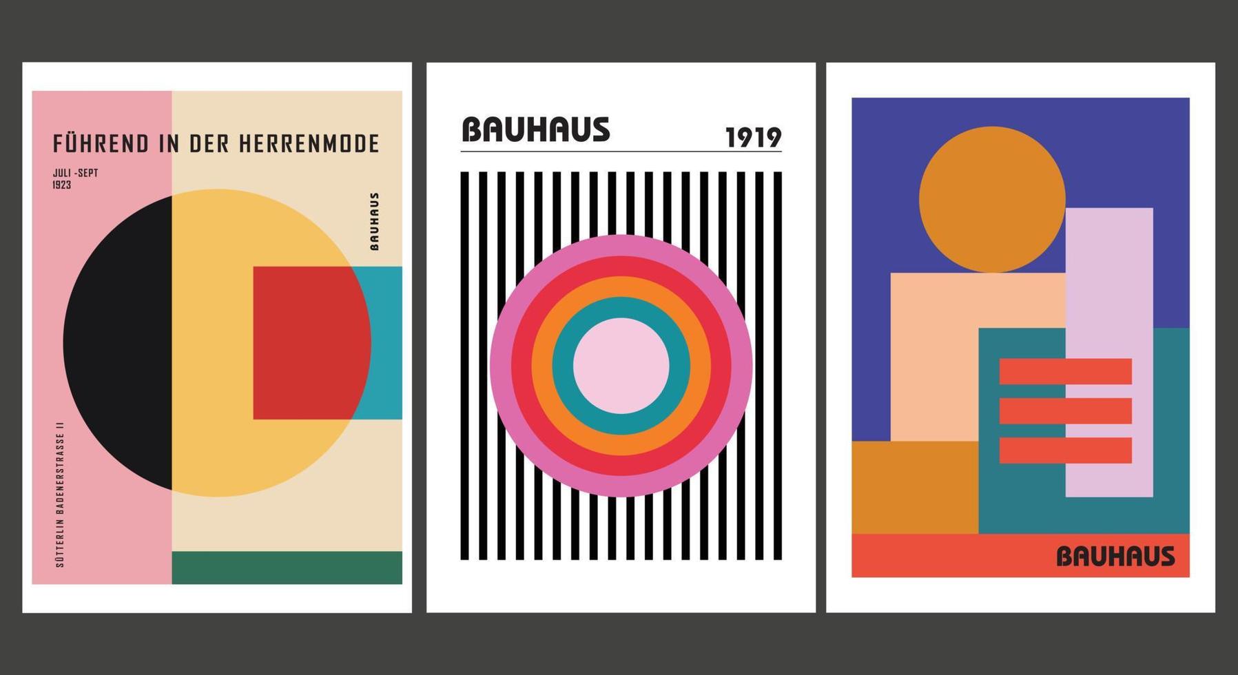 vetor bauhaus poster conjunto