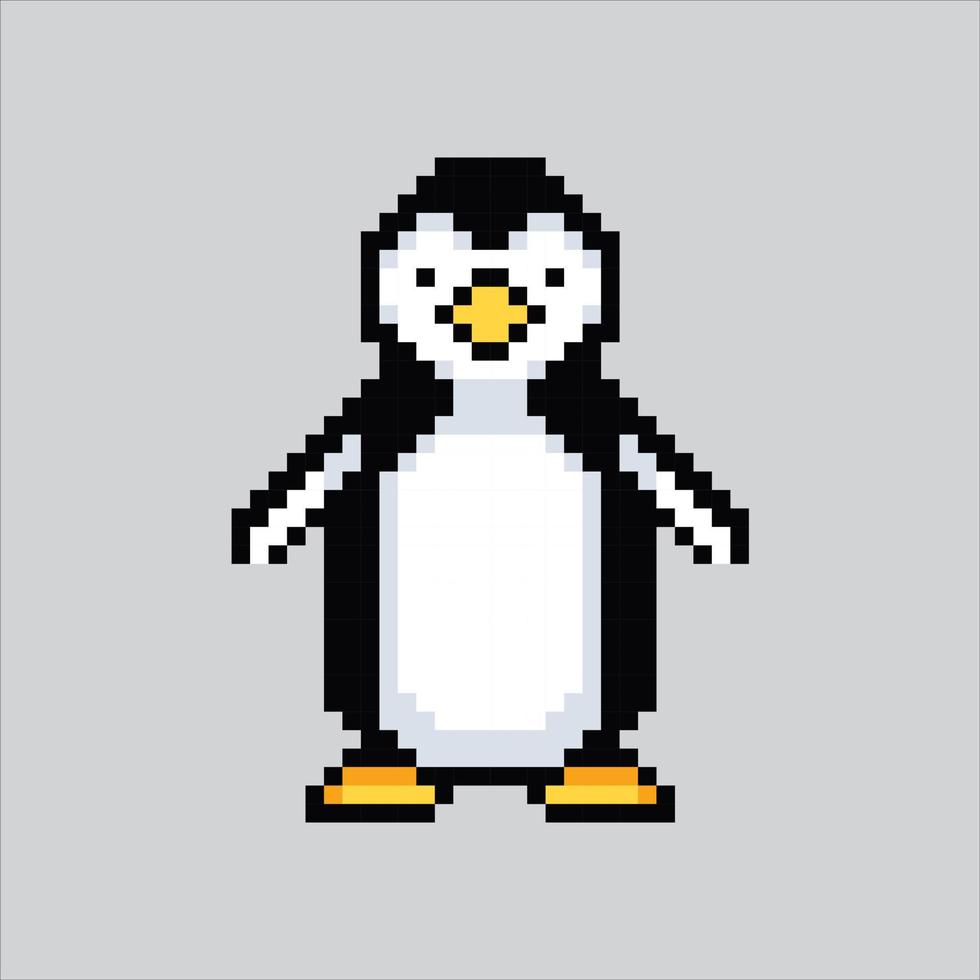 pixel arte ilustração pinguim. pixelizada pinguim. pinguim pássaro animal pixelizada para a pixel arte jogos e ícone para local na rede Internet e vídeo jogo. velho escola retrô. vetor