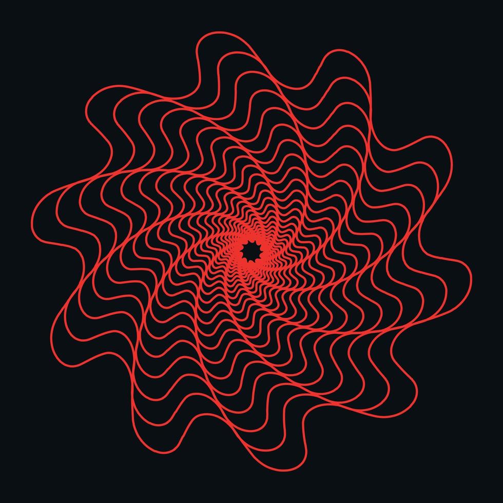 abstrato vermelho flor fundo com espiral vetor
