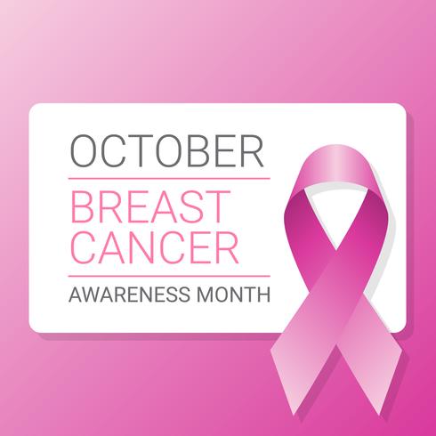 Fundo de fita de conscientização de câncer de mama vetor