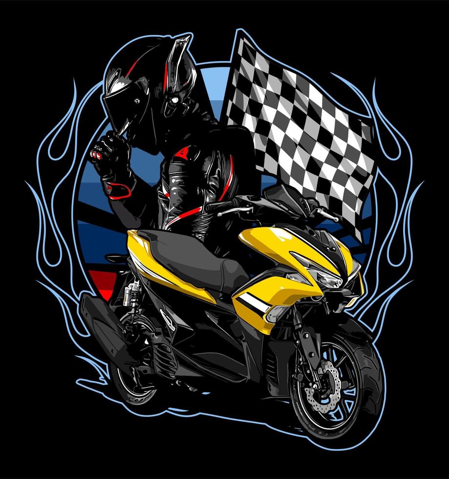 motociclista vetor arte