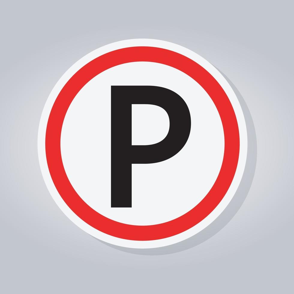 sinalização de estacionamento vetor