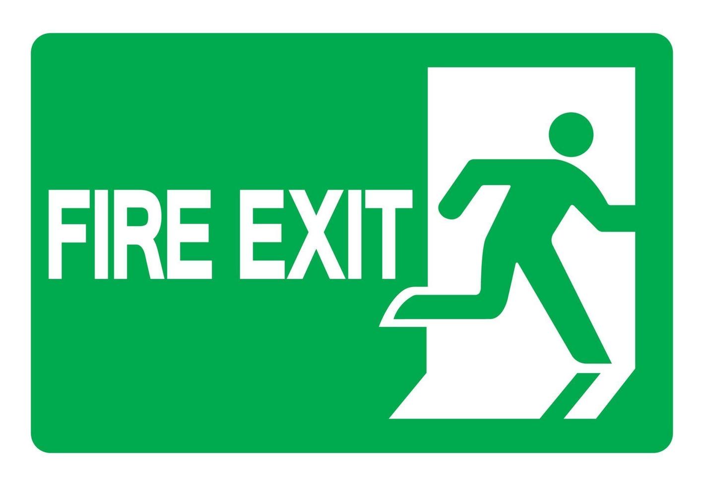 sinal verde de emergência de saída de incêndio vetor