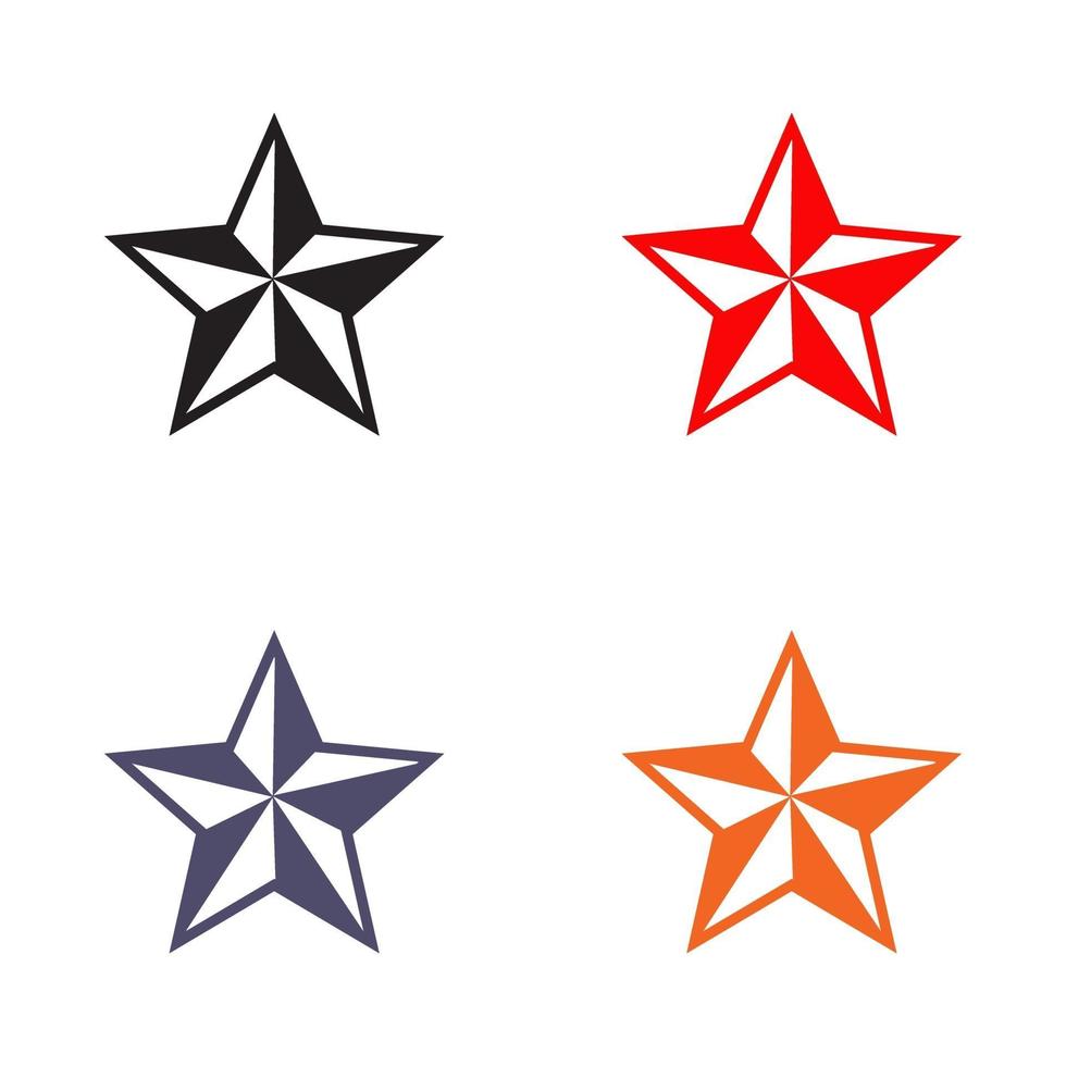 modelo de design de logotipo de ícone de estrela vetor