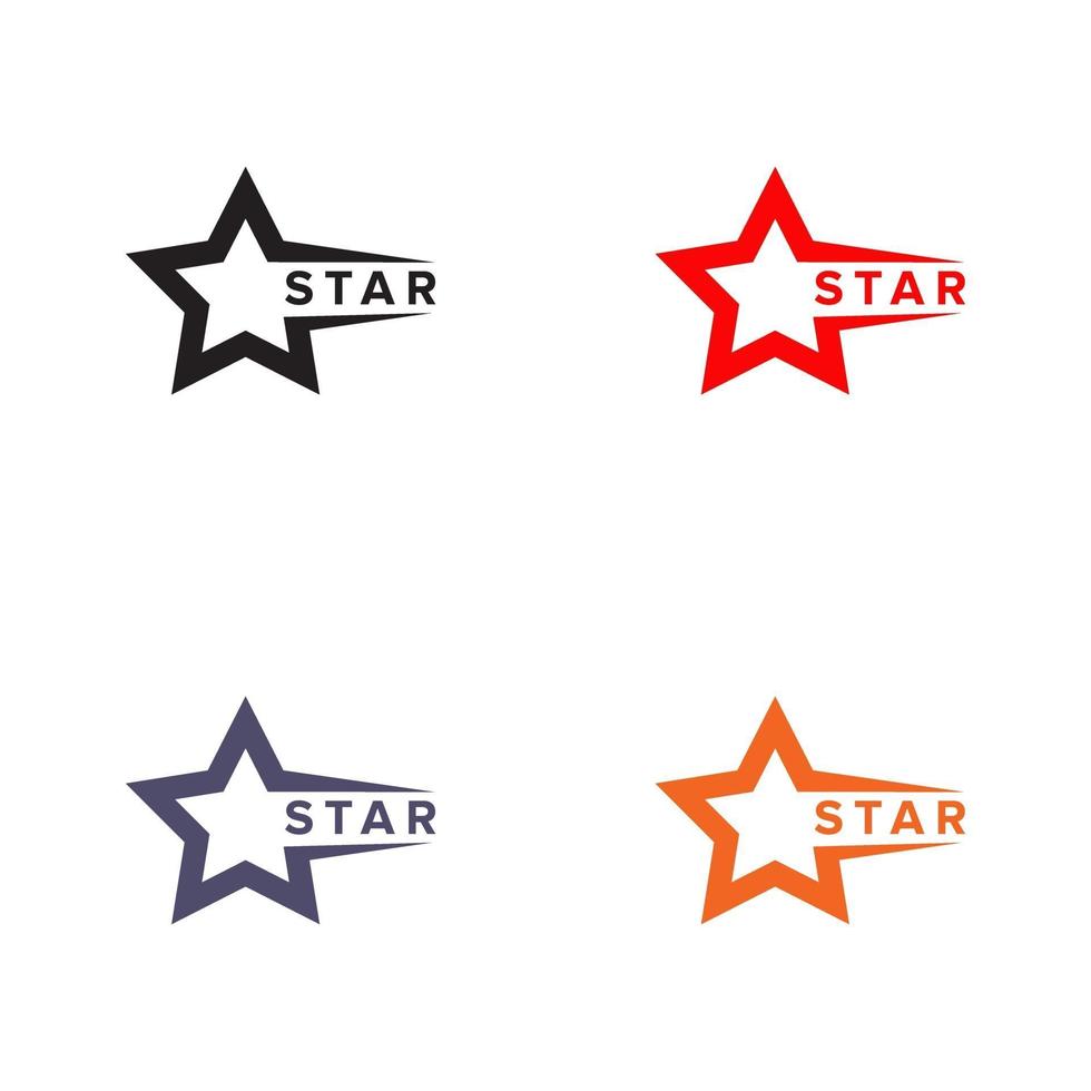 modelo de design de logotipo de ícone de estrela vetor