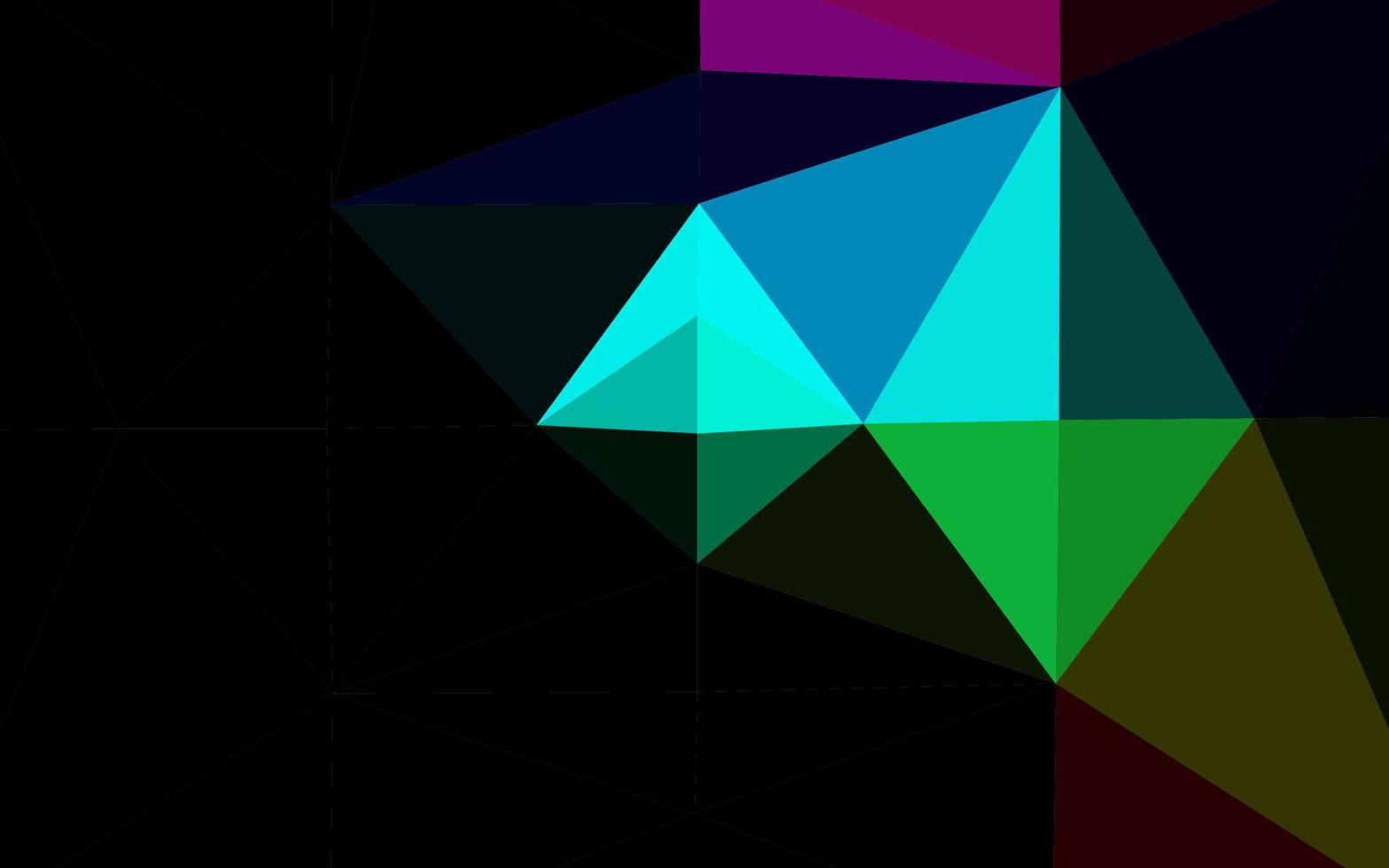 layout de baixo poli de vetor de arco-íris multicolorido escuro.