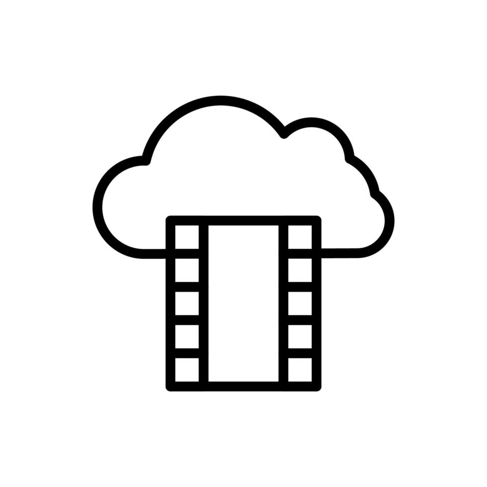 nuvem, filme faixa vetor ícone ilustração