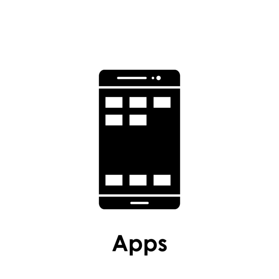 Smartphone, aplicativo, interface vetor ícone ilustração
