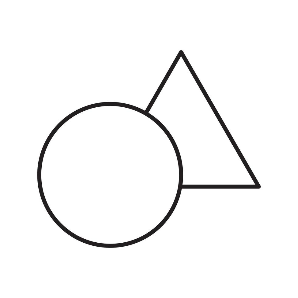 círculo triângulo ícone vetor para local na rede Internet, ui essencial, símbolo, apresentação