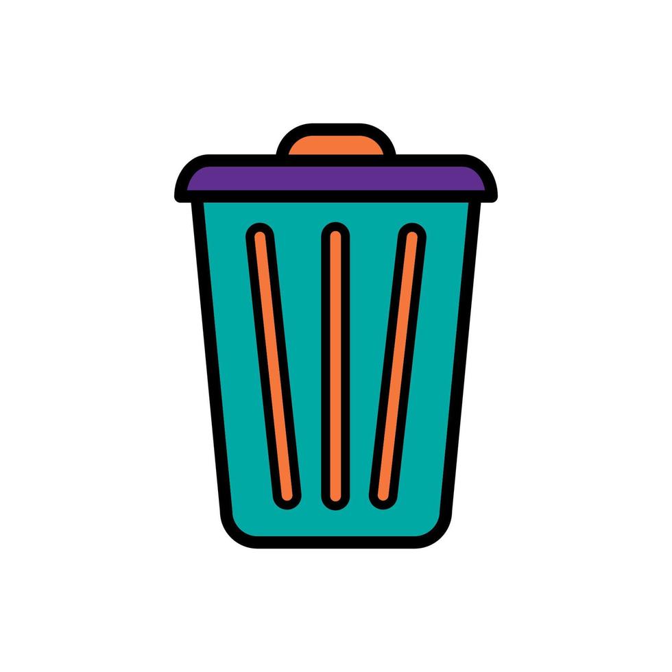ícone de lata de lixo vetor