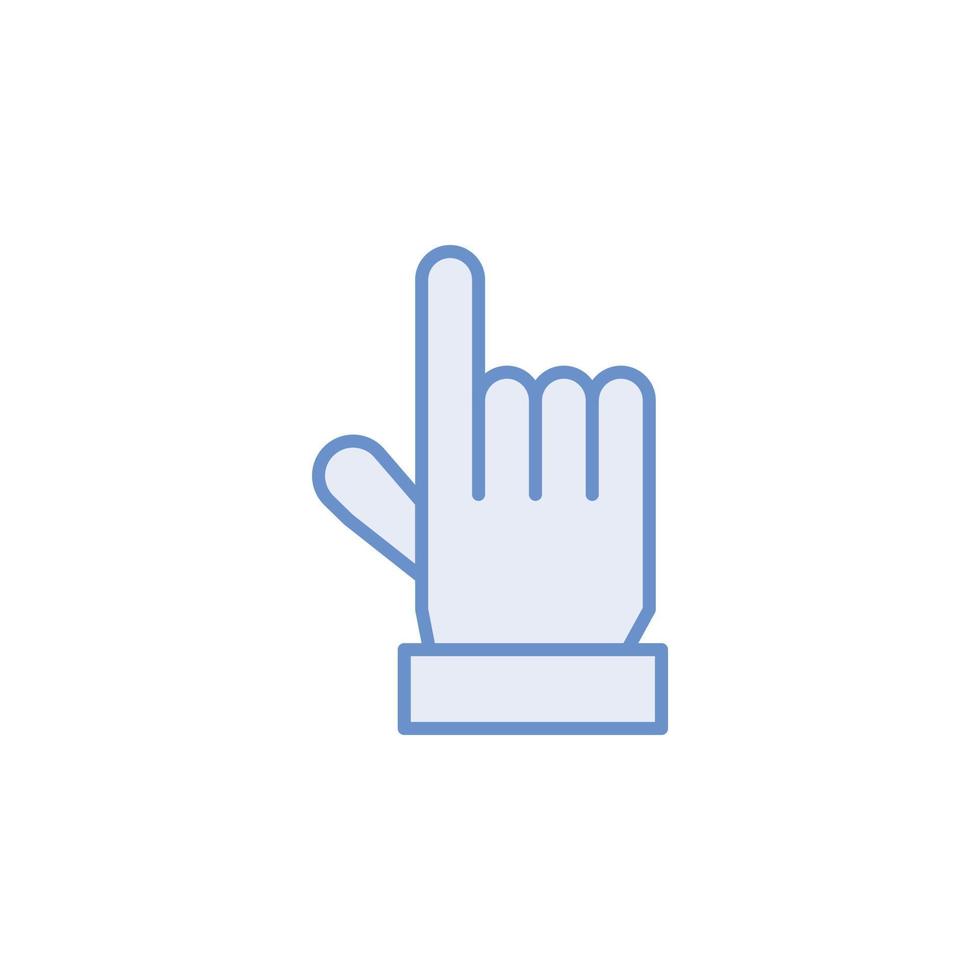mão ícone vetor para local na rede Internet, ui essencial, símbolo, apresentação