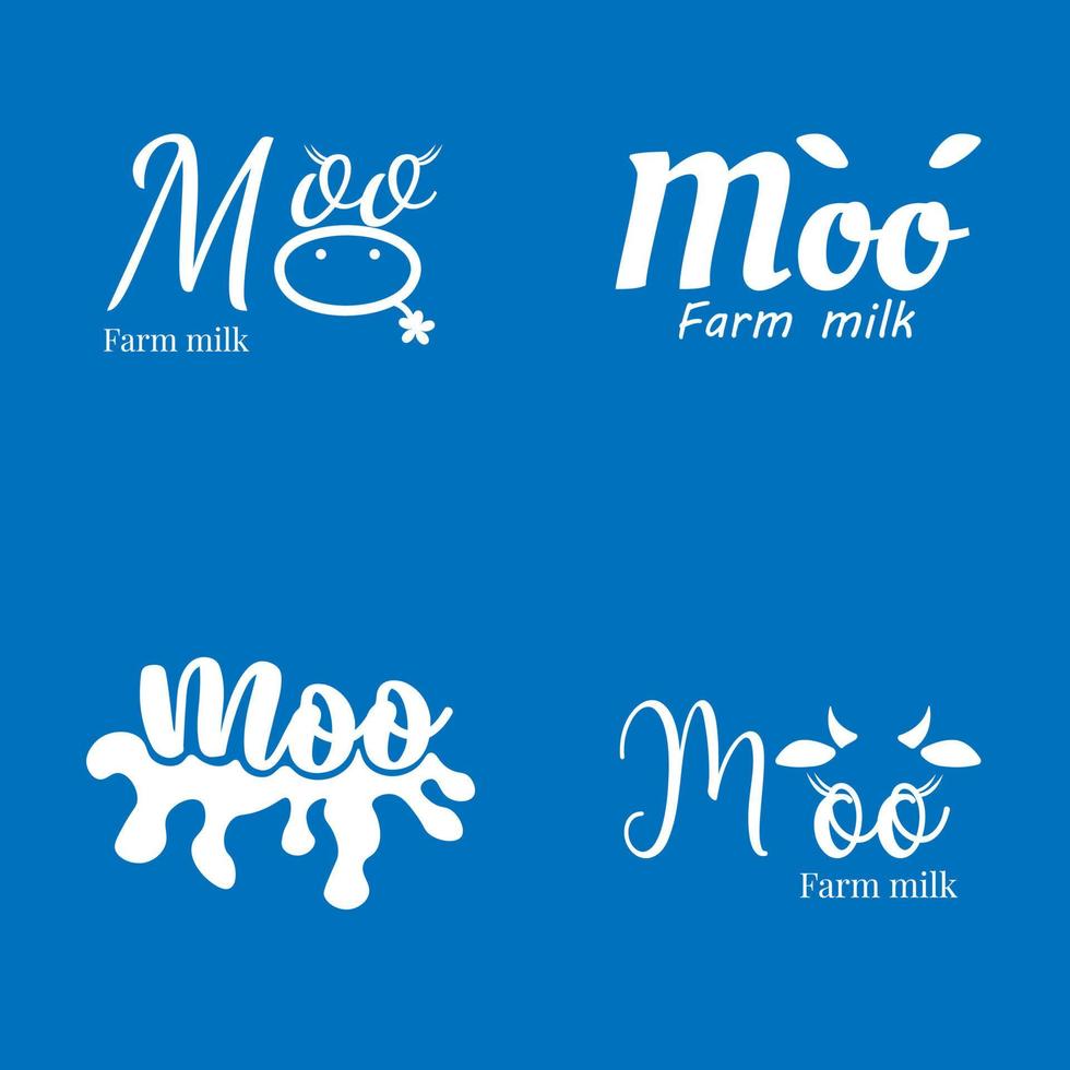 vetor ilustração do fresco laticínios leite logotipo selos para leitoso natural produtos Fazenda leite azul branco