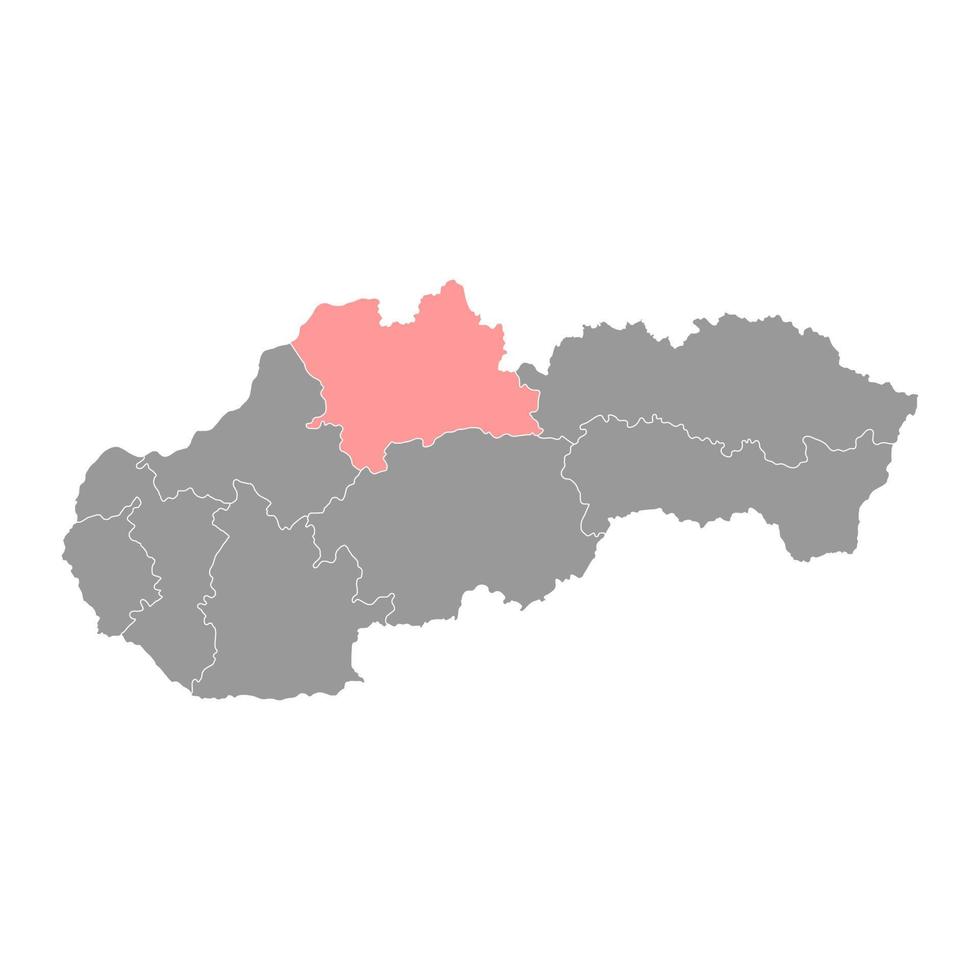 zilina mapa, região do Eslováquia. vetor ilustração.