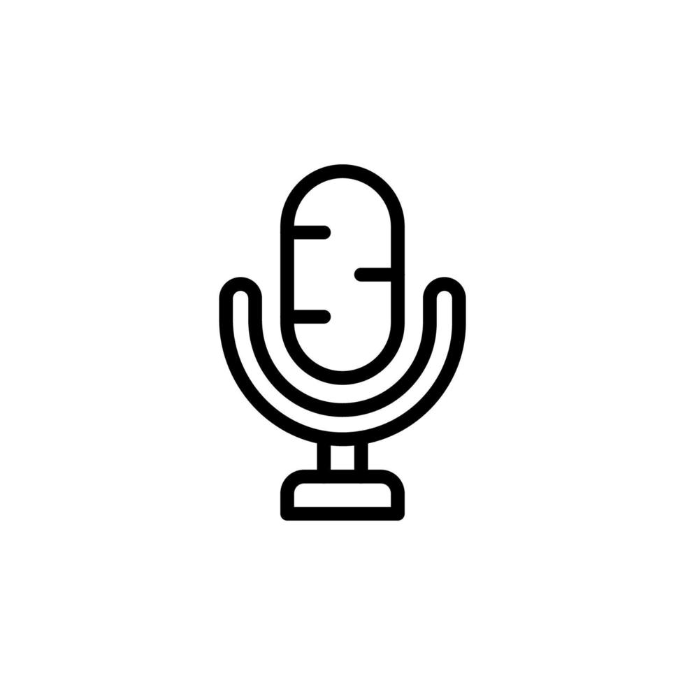 ilustração de ícone de vetor de microfone