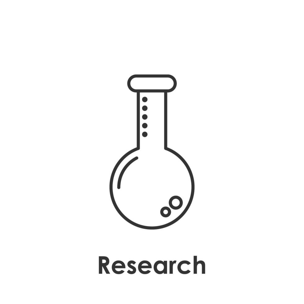 frasco, química, pesquisa vetor ícone ilustração