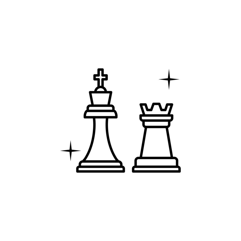 xadrez, esporte vetor ícone ilustração
