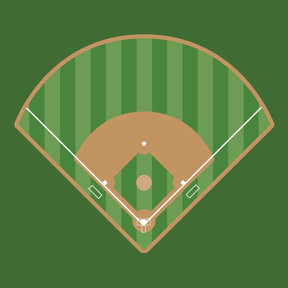 beisebol campo a ilustração vetor