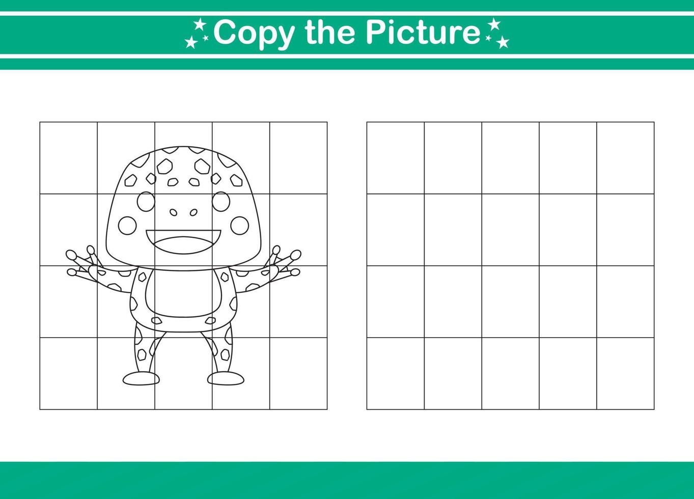 copie o jogo educacional de imagem para jardim de infância e pré-escola jogo de planilha para crianças vetor