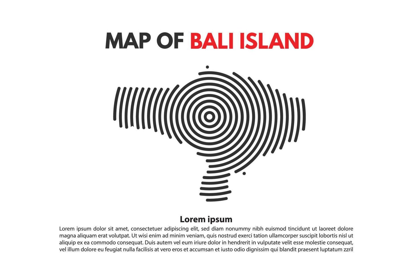 bali espiral mapa dentro vetor plano Projeto Indonésia ilha