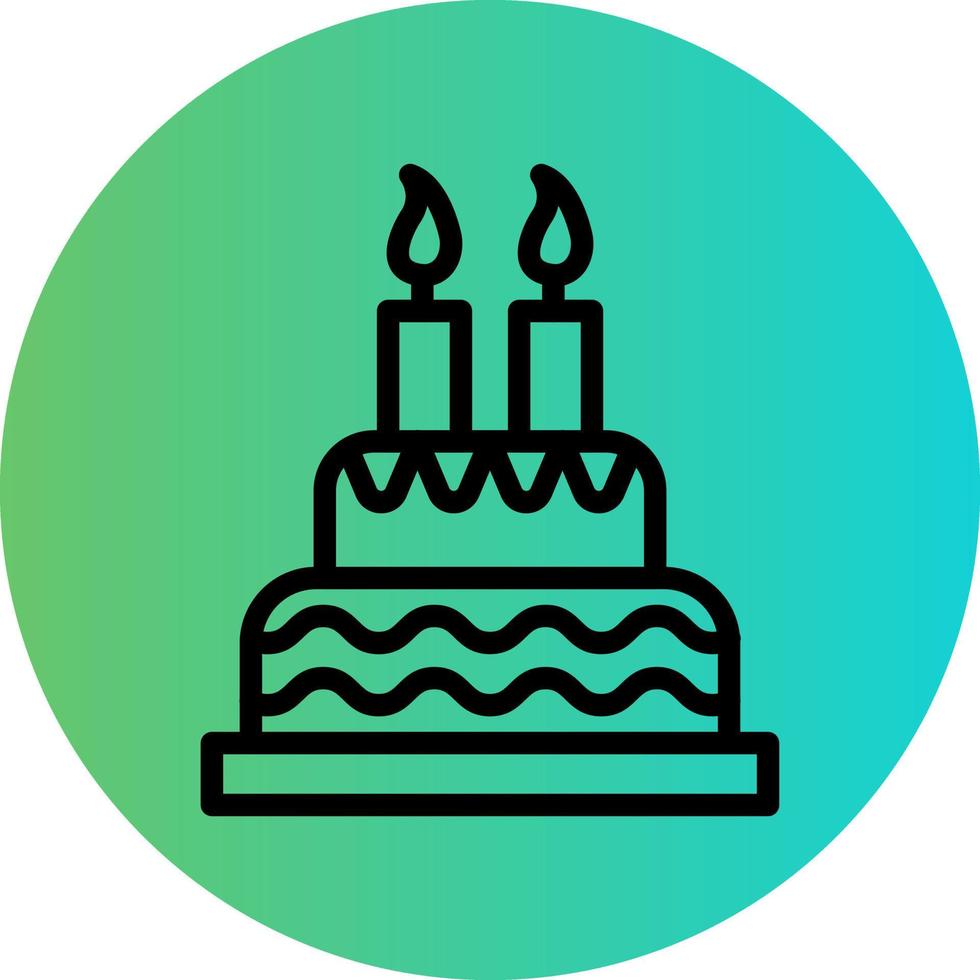 design de ícone de vetor de bolo de aniversário