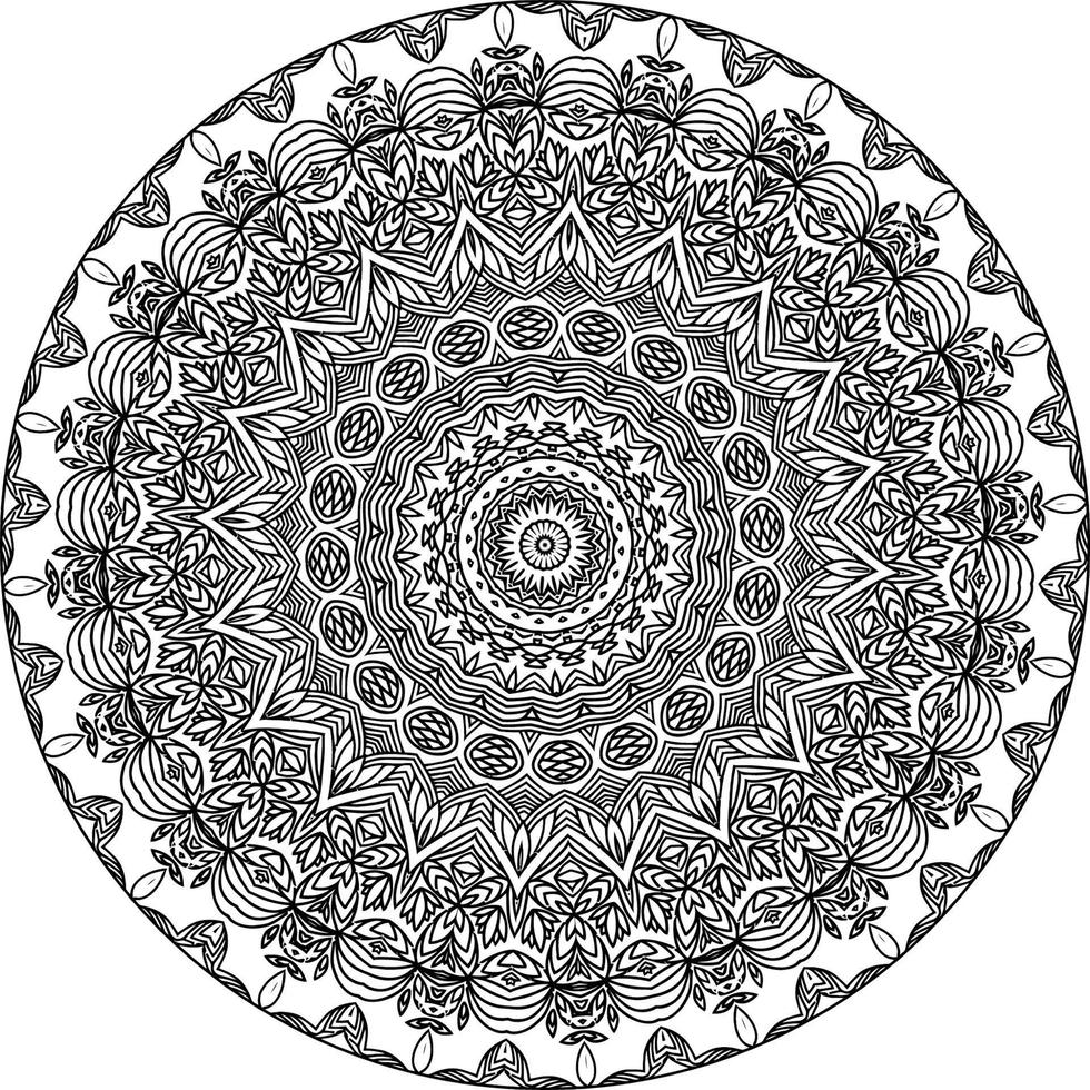 fácil circular padronizar dentro Formato do mandala para hena, mehndi, tatuagem, decoração. decorativo enfeite dentro étnico oriental estilo. coloração livro página para crianças. vintage decorativo elementos vetor