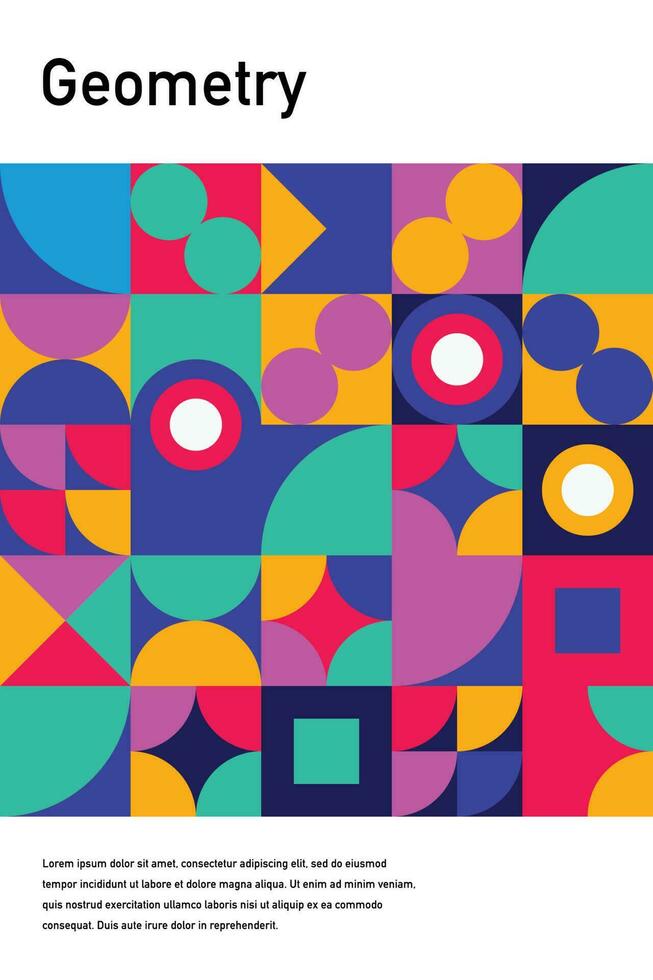 geométrico poster Projeto elemento meio-tom gráfico colorida formas linha vetor formas abstrato mural fundo
