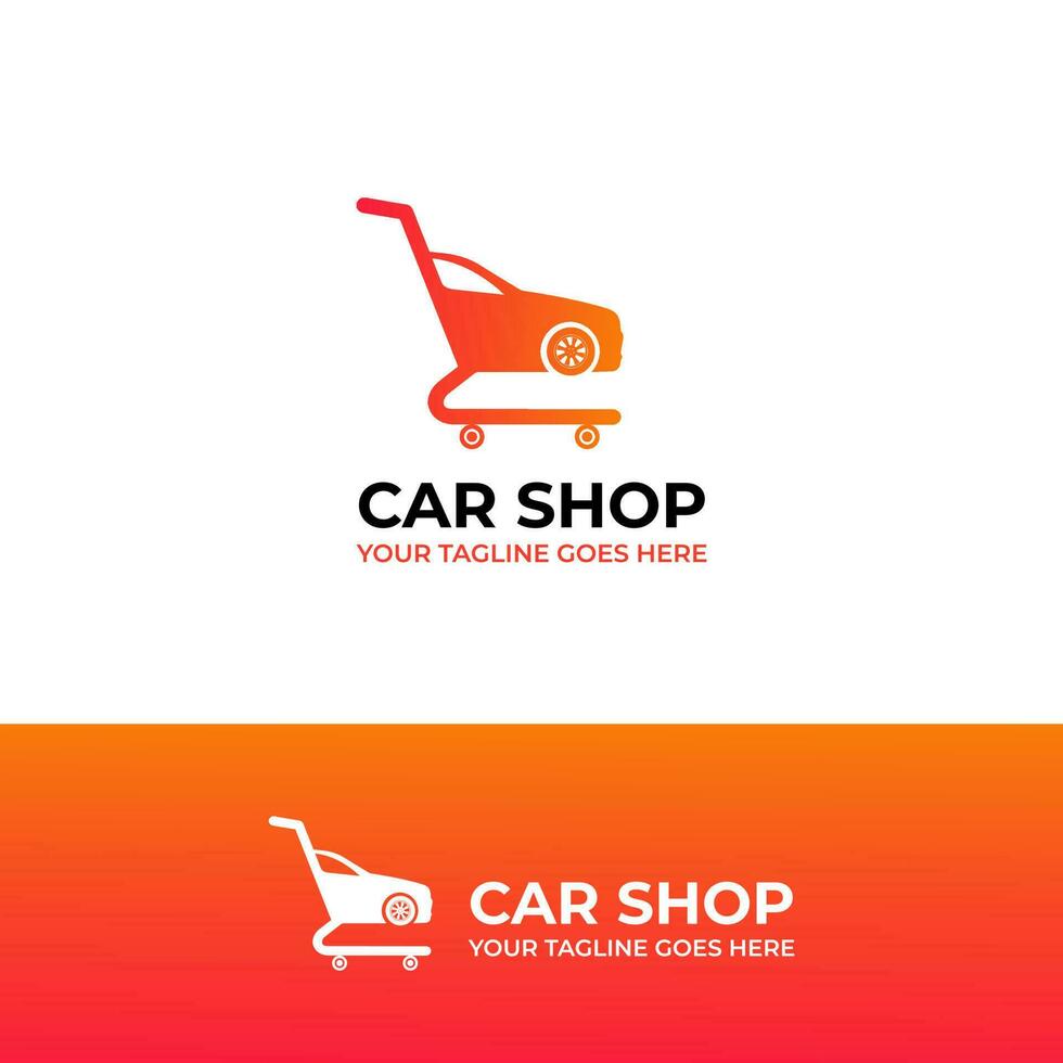 único carro fazer compras vetor gráfico logotipo Projeto