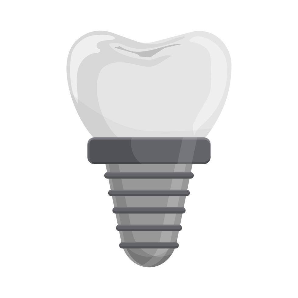 dental implantar dente substituição. dental saúde. plano vetor ilustração isolado em branco.