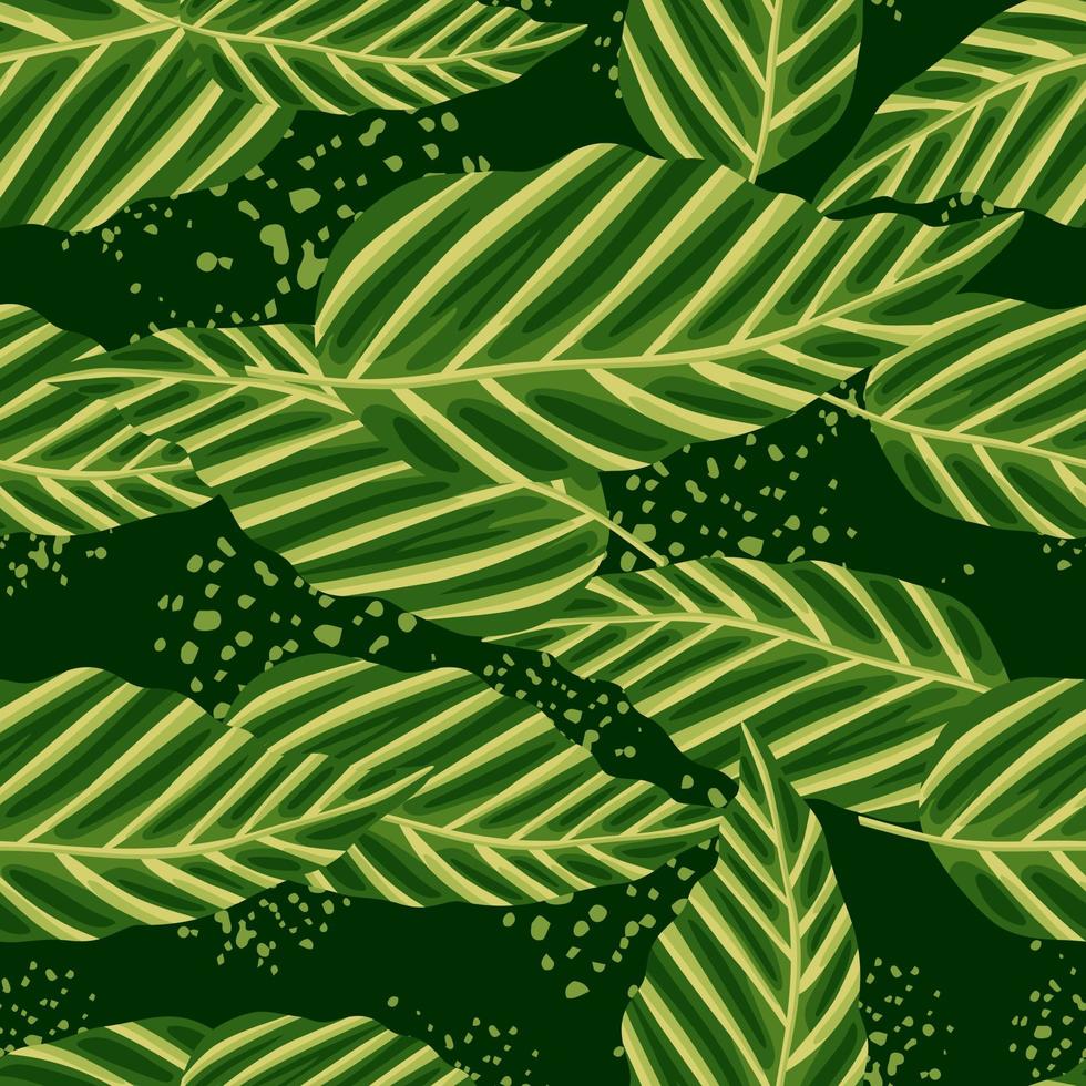 decorativo tropical Palma folhas desatado padronizar. selva folha papel de parede. exótico botânico textura. vetor