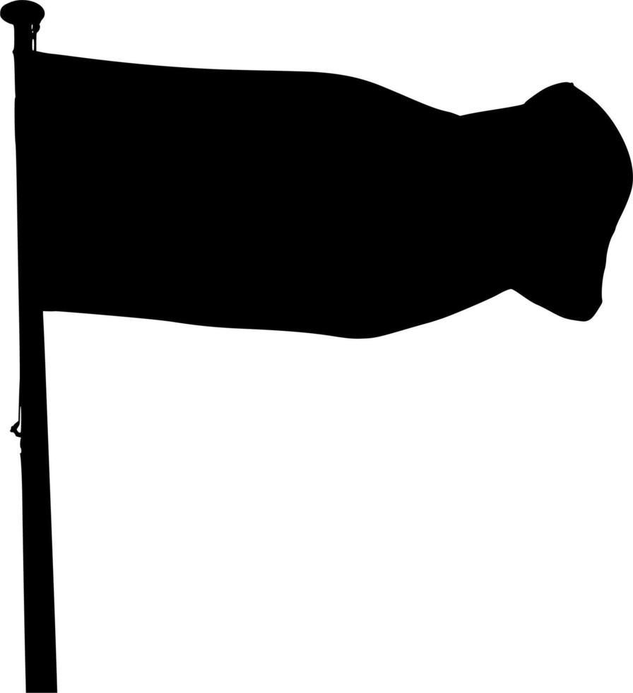 vetor silhueta do bandeira em branco fundo