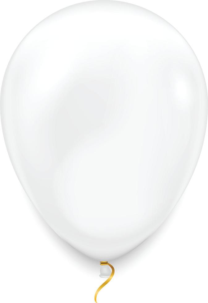 balão de ar quente colorido realista. feriado, voando balão brilhante. isolado no fundo branco. vetor