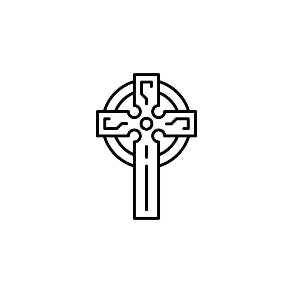 céltico, cristandade, cruzar, cantar vetor ícone ilustração