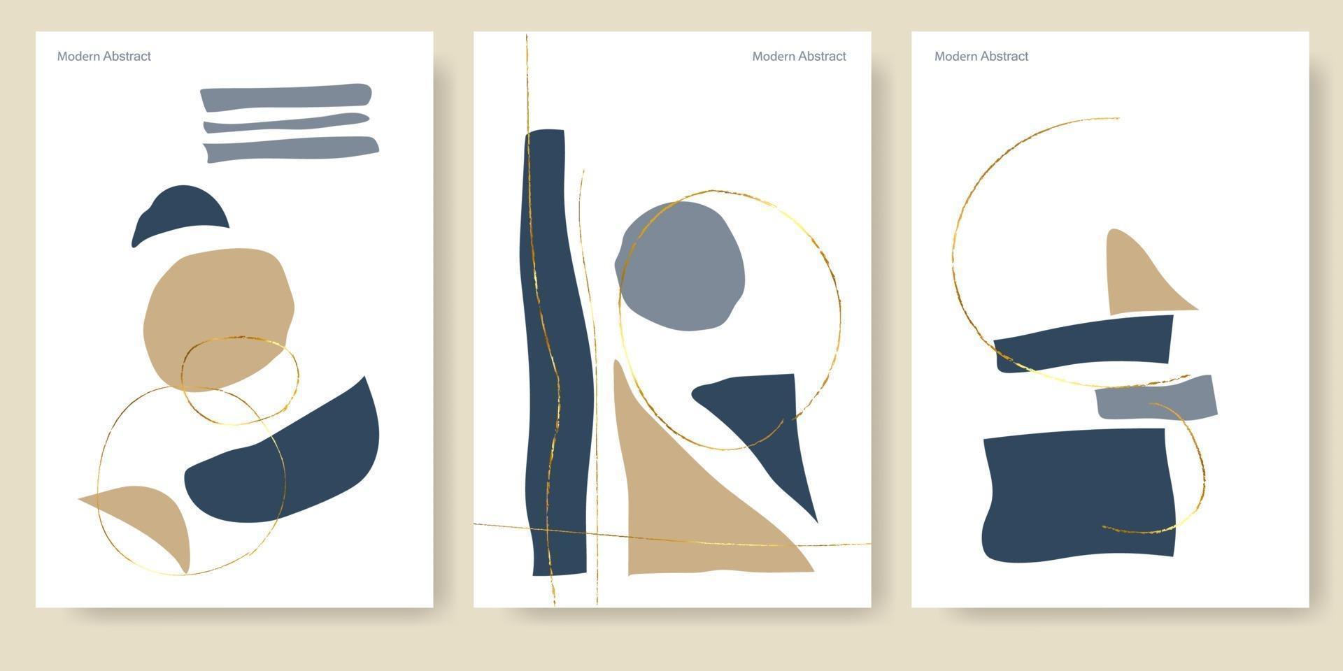 formas modernas abstratas. conjunto de minimalista criativo. design de capa de cartão postal ou brochura. vetor