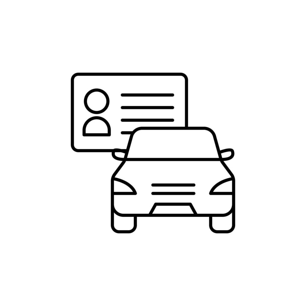carro, motorista licença vetor ícone ilustração