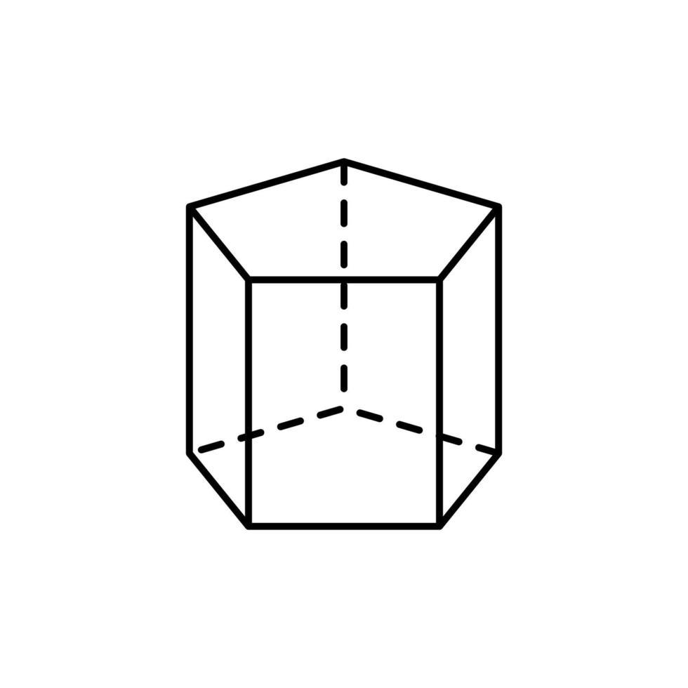 geométrico formas, pentagonal prisma vetor ícone ilustração