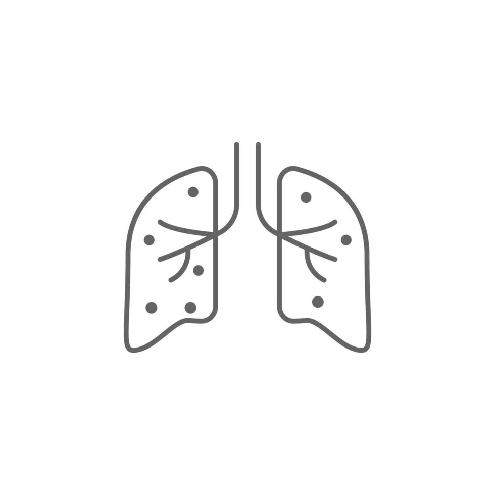 saúde, bronquite, Câncer, doença, pulmão vetor ícone ilustração
