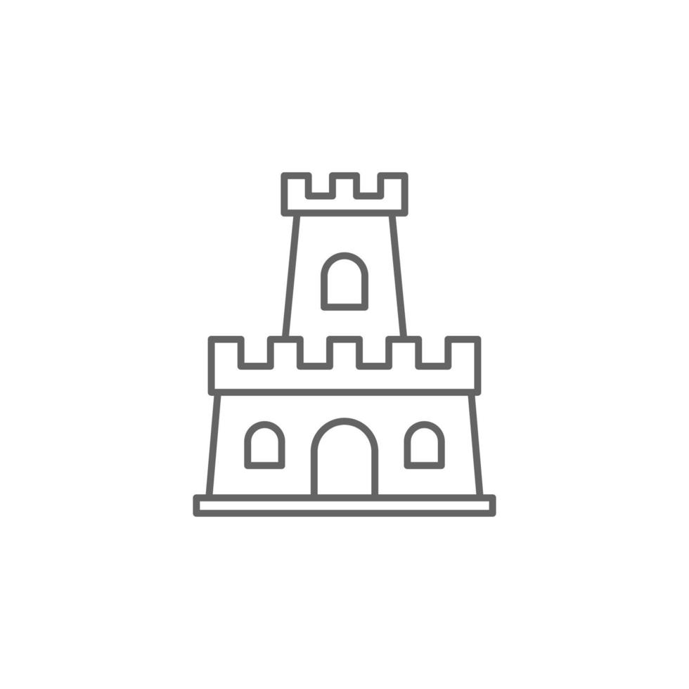 medieval, castelo vetor ícone ilustração