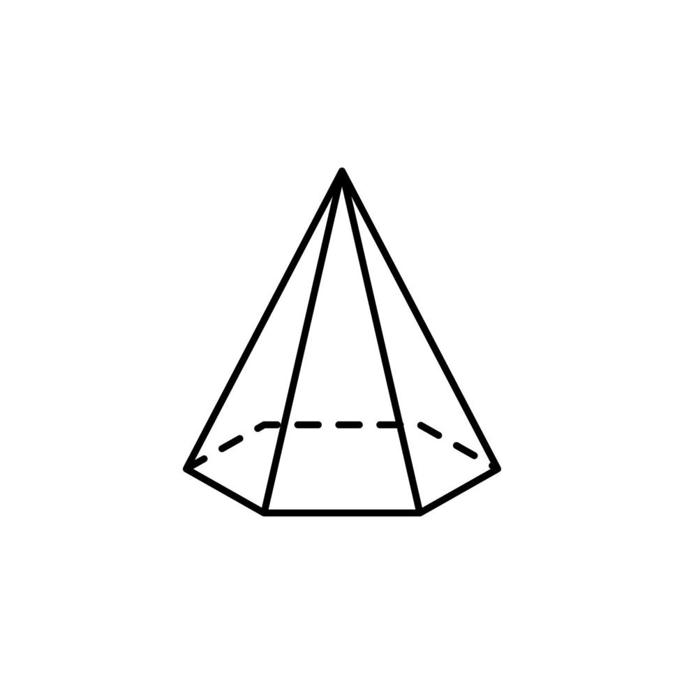 geométrico formas, hexagonal pirâmide vetor ícone ilustração