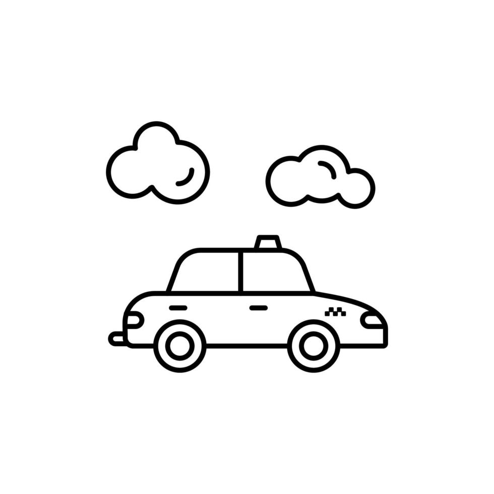 carro, Táxi, viagem vetor ícone ilustração