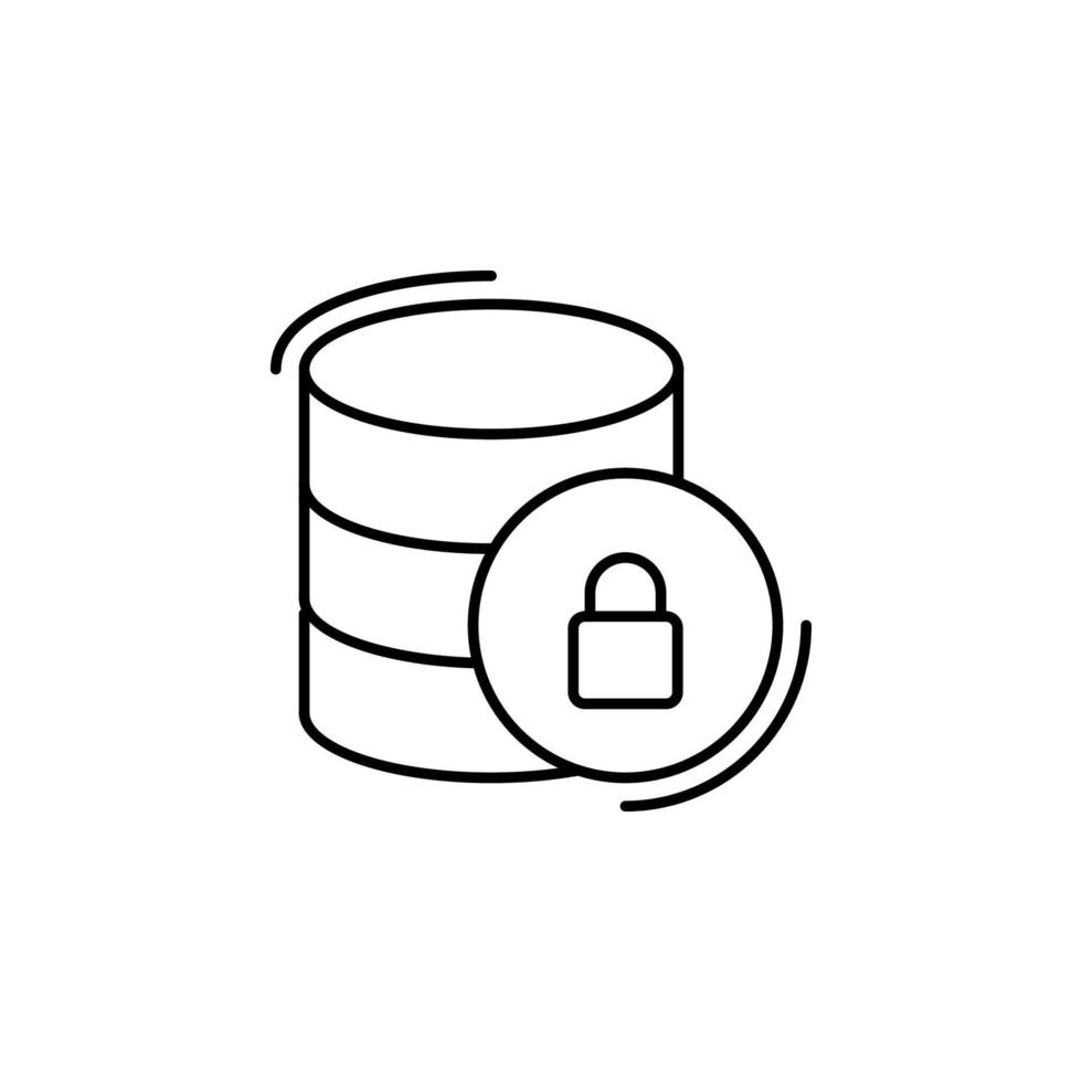 base de dados, segurança, trabalho em rede vetor ícone ilustração