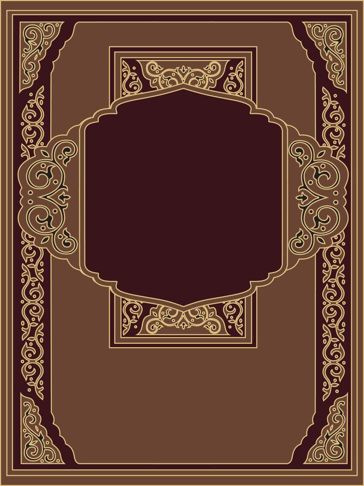 islâmico livro cobrir Projeto al Alcorão vetor